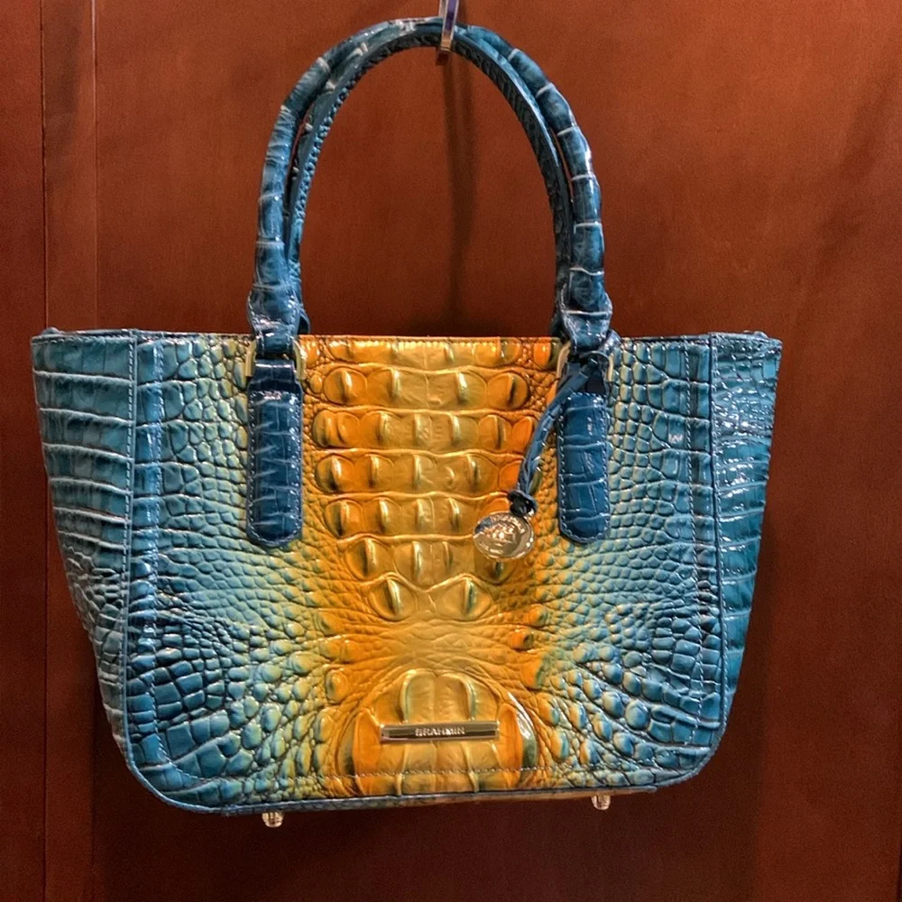 Brahmin Purse-Small “Ashley” Bermudan Ombre-Checkbook included - Picture 3 of 8